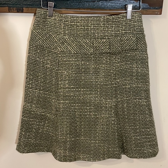 Sandra Angelozzi Green Boucle Trumpet Skirt Size 36 - Picture 6 of 16